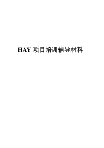 Hay项目培训辅导工作分析与绩效管理