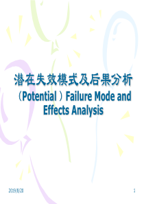 潜在失效模式及后果分析(Potential)