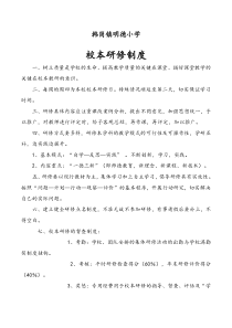 韩岗镇明德小学校本研修制度方案