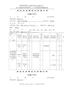 潜在失效模式及后果分析(过程FMEA)