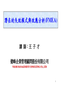 潜在的失效模式与效应分析(FMEA)讲座