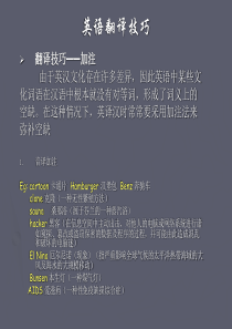 翻译技巧ppt