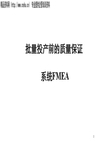 系统FMEA