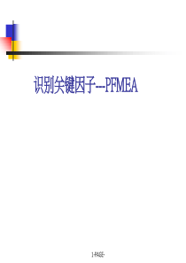 识别关键因子-PFMEA