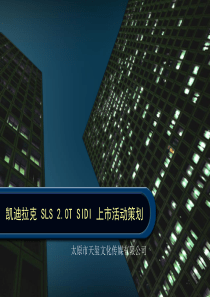 凯迪拉克SLS2.0T上市活动方案