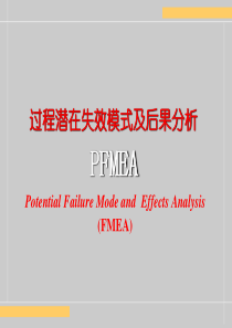 过程潜在失效模式及后果分析--PFMEA教材