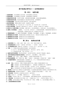 地理高考研究高中地理必背考点------高三学生备考资料