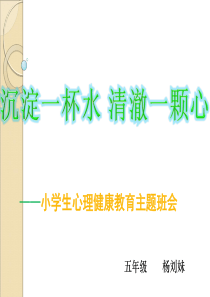 小学生心理健康教育主题班会 幻灯片