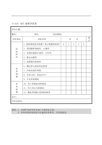 QCC成果评价表