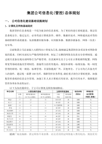 集团公司信息化整体规划(doc-7页)完美版