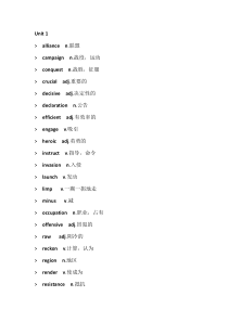 全新版大学英语综合教程4(第二版)重点单词