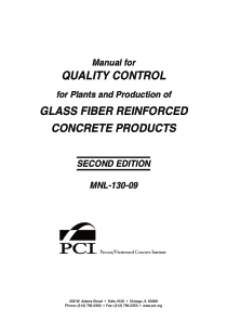 PCI MNL-130-09 GFRC QC Manual