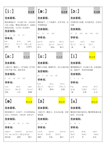 自制音标卡(4A纸张打印版)