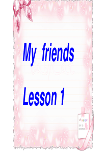 人教版小学二年级英语上册《My  friends Lesson 1》图文