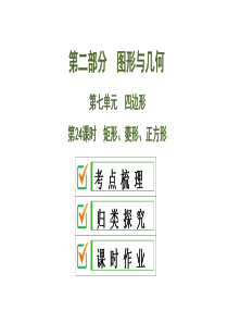 2020中考数学大一轮复习课件24：矩形、菱形、正方形