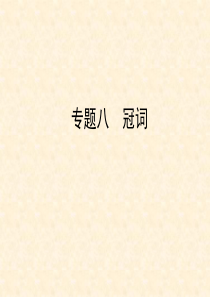 陕西省中考英语总复习-专题八-冠词课件