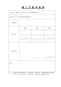 施工方案审批表 1