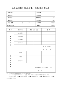 施工方案审核审批表