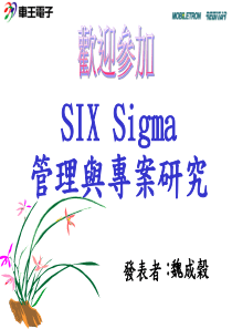 6 sigma管理與專案研究