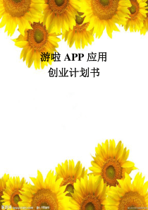 旅游APP游吧创业策划书