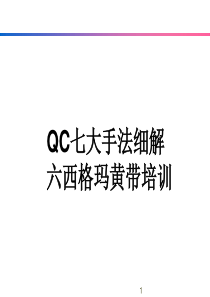 QC七大手法-六西格玛黄带培训