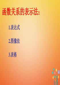 河北省八年级数学第二十章函数20.3函数的表示课件1新版冀教版