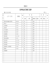 文件发放、回收记录