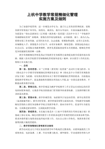 上杭中学教学常规精细化管理实施方案及细则