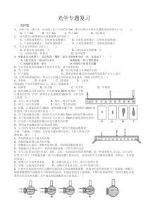 初中物理光学专题