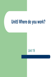 五年级上unit4 where do you work