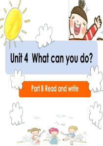 PEP 五年级上册Unit 4 What can you do Part B Read and wr