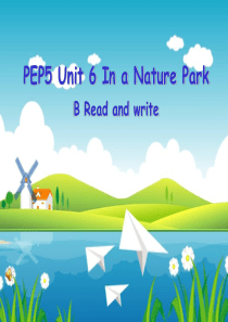 PEP 五年级上册第六单元B Read and write