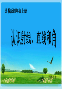 四年级上数学 《认识射线、直线和角》