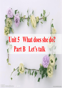 PEP新版-六年级上册-Unit5-B-Lets-Talk