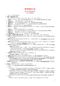 2017年人教版初中英语语法大全