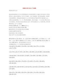 欧赔分析方法入门教程