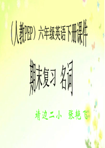 人教PEP版英语六年级下册《期末复习名词》课件