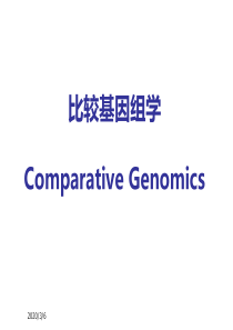 比较基因组学与分子进化