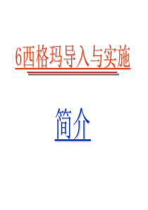 6西格玛导入与实施3