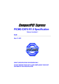 CompactPCI Express Specification, Draft R1.0 RC1