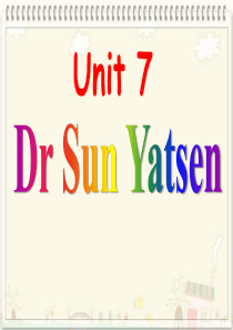 《Dr Sun Yatsen》PPT课件