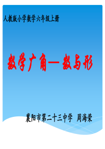 六年级上册数学广角――数与形   周海荣