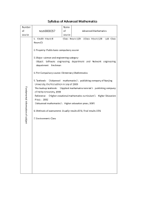 Syllabus-of-Advanced-Mathematics