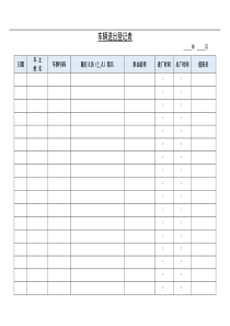 车辆进出登记表