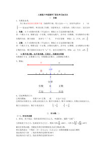 人教版六年级数学下册各单元知识点