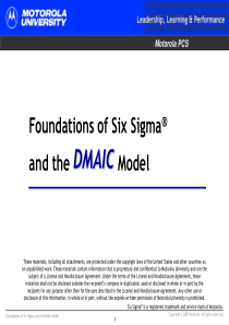 Foundations of Six Sigma(ppt157)