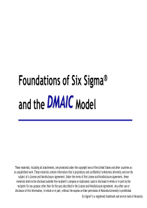 Foundations of Six Sigma