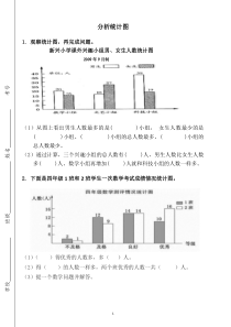 2016最新人教版数学四年级下册分析统计图练习