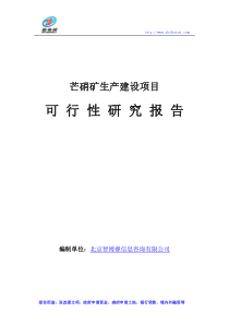 芒硝矿生产建设项目可行性研究报告