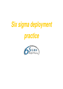 Six sigma deployment practice